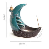 taille en cm d'un porte-encens lune