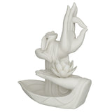 porte-encens bouddha fleur de lotus sur fond blanc