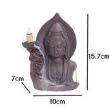 schéma et taille en cm brûleur d'encens bouddha