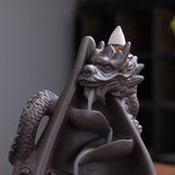 porte-encens dragon chinois en cascade