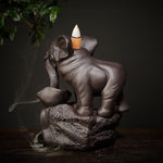 encensoir pour encens en cône en forme d'éléphant